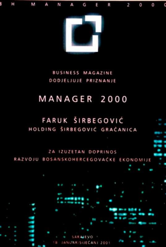 Priznanje Manager 2000