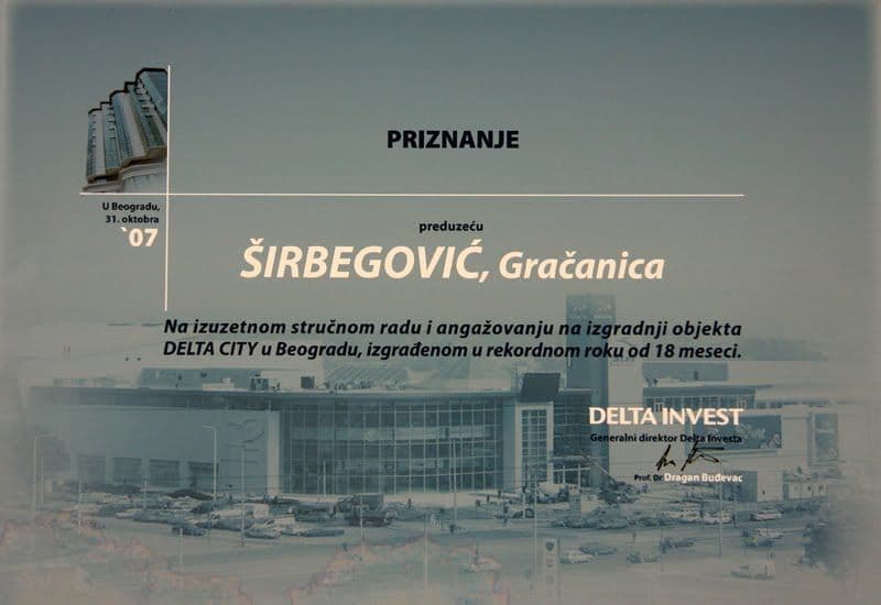 Priznanje Delta Invest