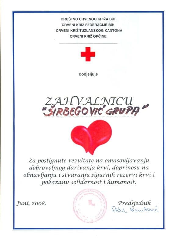 Crveni Križ BiH - Dobrovoljno Darivanje Krvi