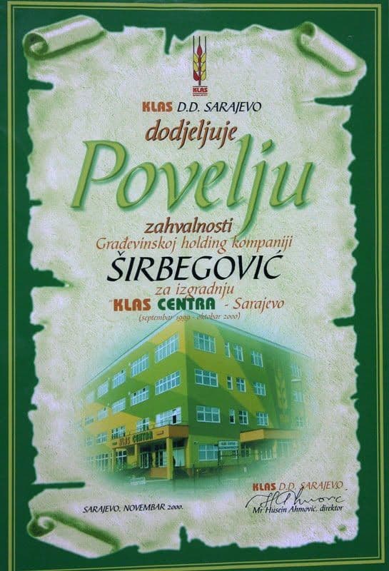 KLAS Sarajevo - Povelja za Izgradnju
