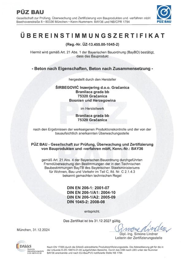 Certificate Reg. No. UZ-13.455.00-1045-2