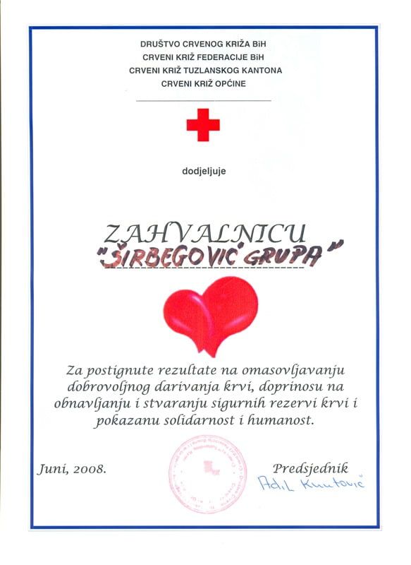 Crveni Križ BiH - Dobrovoljno Darivanje Krvi