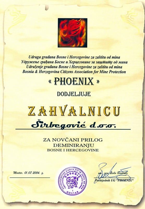 Phoenix - Udruga za Zaštitu od Mina